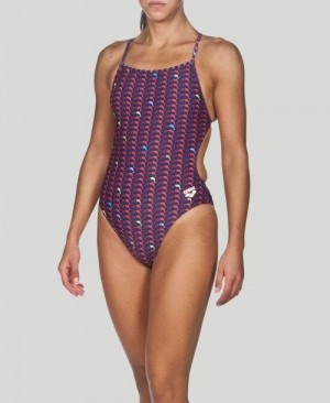 Abbigliamento Nuoto Donna Arena Dolphin Booster Back - Maxlife Blu Marino Rosse | 95648IHWE