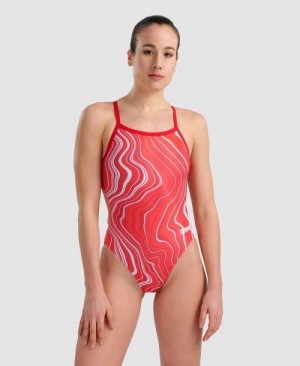 Abbigliamento Nuoto Donna Arena Marbled Challenge Back Colorate | 35194OMCQ