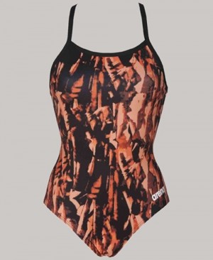 Abbigliamento Nuoto Donna Arena Painted Light Drop Back - Maxlife Arancioni | 31896KQUE