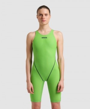 Abbigliamento Nuoto Donna Arena Powerskin St Next Emerald Green Limited Edition Open Back Verde Acqua Verdi | 27638LDGP