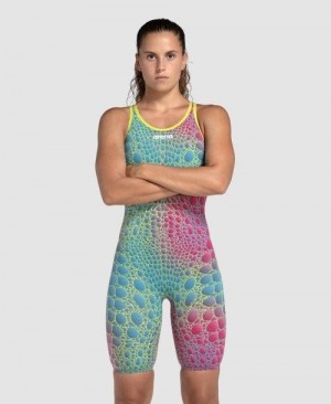 Abbigliamento Nuoto Donna Arena Powerskin Carbon Air2 Caimano Limited Edition Open Back Grigie Scuro | 15247EIYJ