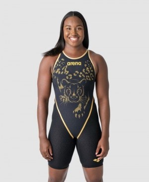 Abbigliamento Nuoto Donna Arena Powerskin Carbon Glide Limited Edition Simone Manuel Closed Back Grigie Scuro | 06789BDKP