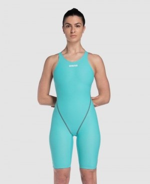 Abbigliamento Nuoto Donna Arena Powerskin St Next Eco Open Back Verde Acqua | 75683TRLI