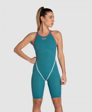 Abbigliamento Nuoto Donna Arena Powerskin Carbon Core Fx Limited Edition Calypso Bay Open Back Grigie Scuro | 94056WGLN