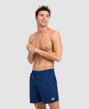 Biancheria Intima Uomo Arena Icons Solid Boxer Blu Marino | 12483BYUV