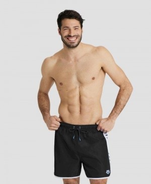 Biancheria Intima Uomo Arena Icons Team Stripe Boxer Nere Bianche | 93142YEHD