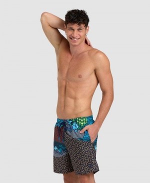 Biancheria Intima Uomo Arena Placed Beach Boxer Blu | 58407DLUP