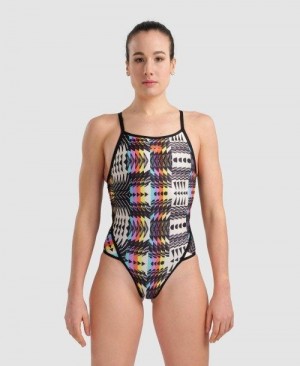 Body Donna Arena Allover Super Fly Back One Piece Nere Colorate | 14382WIRX