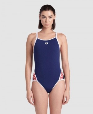 Body Donna Arena Icons Super Fly Back Solid One Piece Blu Marino Bianche Rosse Colorate | 08925XDFT