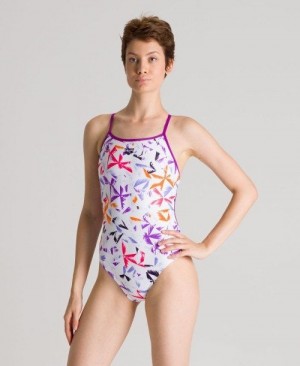 Body Donna Arena Multicolor Palms Accelerate Back One Piece Colorate | 69501KBPU