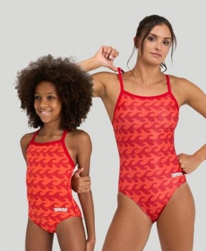 Body Donna Arena Ride The Wave Light Drop Back One Piece Rosse Rosse | 71385BKXV