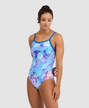 Body Donna Arena Spring Garden Light Drop Back One Piece Blu Reale Blu Reale Colorate | 87963QUSI