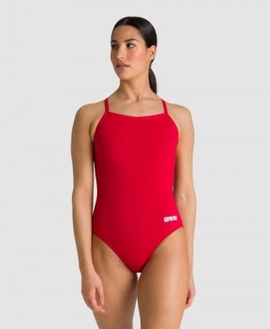 Body Donna Arena Team Light Drop Back One Piece Rosse Bianche | 50138VMZI