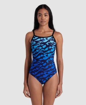 Costume da Bagno Donna Arena Surfs Up Light Drop Back Swimsuit Colorate | 36972NSXY