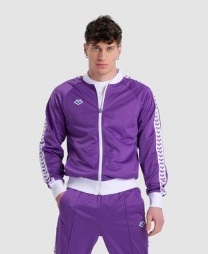 Giacche Uomo Arena Relax Iv Team Full-zip Jacket Viola Bianche Viola | 23859UYGL