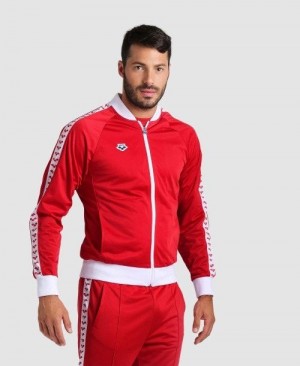 Giacche Uomo Arena Relax Iv Team Full-zip Jacket Rosse Bianche Rosse | 87209LRUM