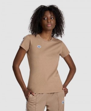 Magliette Donna Arena Team S/S Tee Bianche | 42398ZEIJ