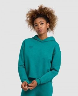 Maglioni Donna Arena Hooded Fleece Sweatshirt Verdi | 52963ASDN