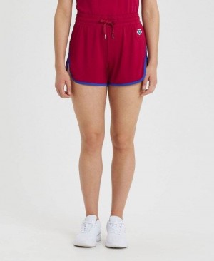 Pantaloncini Donna Arena Icons Taped Short Bordeaux Blu | 83917OIFX