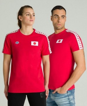 Pantaloncini Uomo Arena Team Nations T-shirt Rosse | 46932MFBL