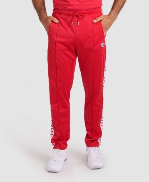 Pantaloni Uomo Arena Relax Iv Team Pant Rosse Bianche Rosse | 36271ZIBK