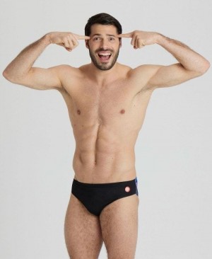 Slip Uomo Arena Crazy Placement Swim Briefs Nere Colorate | 85473USCV