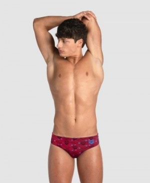 Slip Uomo Arena Hearts Print Of The Month Brief Colorate | 72083GLHD