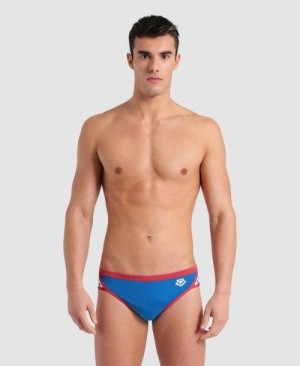 Slip Uomo Arena Icons Brief Blu Rosse | 68507ZYJG