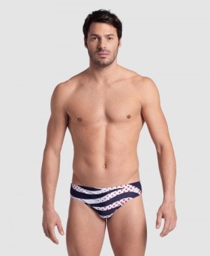 Slip Uomo Arena Multi Stripes Swim Briefs Colorate | 40813NRYO