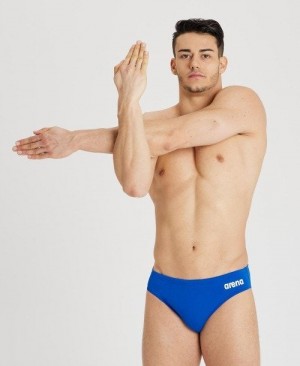 Slip Uomo Arena Team Solid Brief Blu Reale Bianche | 84265SWMF