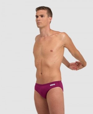 Slip Uomo Arena Team Solid Brief Rosse Bianche | 31604FRHL