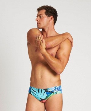 Slip Uomo Arena Tropics Brief Nere Nere Colorate | 08924XVNO