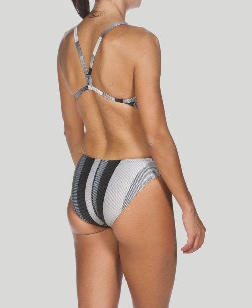 Abbigliamento Nuoto Donna Arena Blended Stripe Challenge Back - Maxlife Nere | 37451MVZY