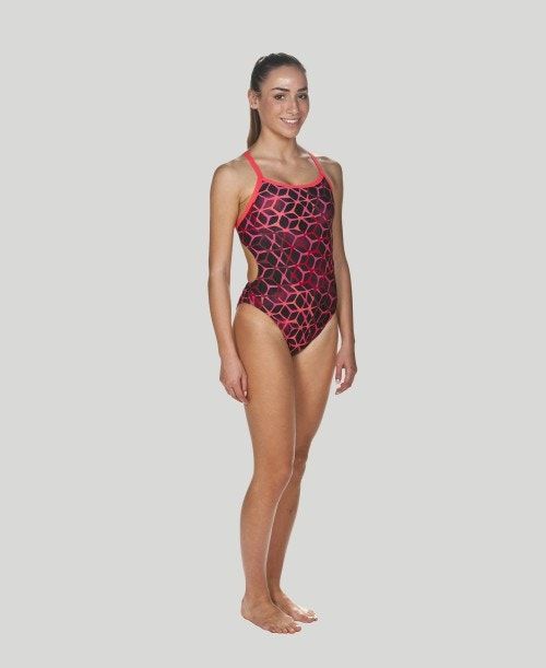 Abbigliamento Nuoto Donna Arena Carbonics Ii Challenge Back - Maxlife Rosse | 24308NWDR