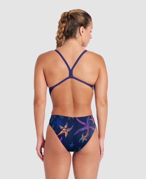 Abbigliamento Nuoto Donna Arena Lydia Jacoby Capsule Collection Challenge Back - Starfish Colorate | 51726CUGA