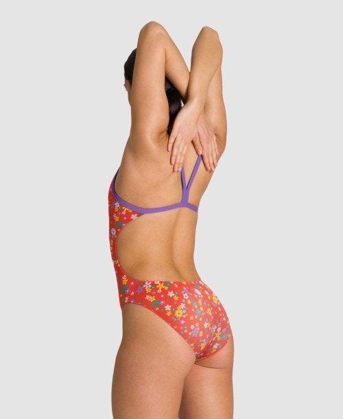 Abbigliamento Nuoto Donna Arena Lydia Jacoby Capsule Collection Challenge Back - Vintage Floral Fiori | 46718EUQD