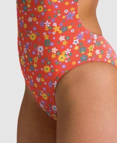 Abbigliamento Nuoto Donna Arena Lydia Jacoby Capsule Collection Challenge Back - Vintage Floral Fiori | 46718EUQD