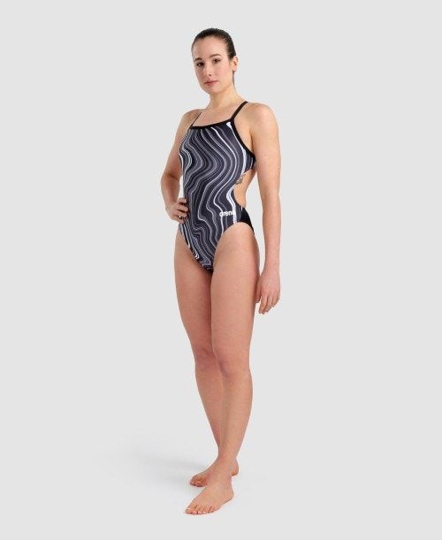 Abbigliamento Nuoto Donna Arena Marbled Challenge Back Colorate | 03172HKZO