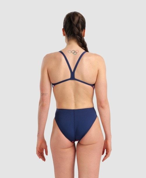 Abbigliamento Nuoto Donna Arena Marbled Challenge Back Colorate | 70863KWQX