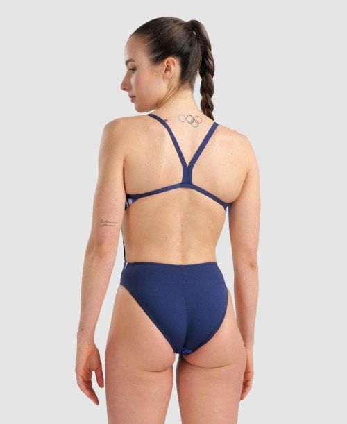 Abbigliamento Nuoto Donna Arena Marbled Challenge Back Colorate | 54190DVCK