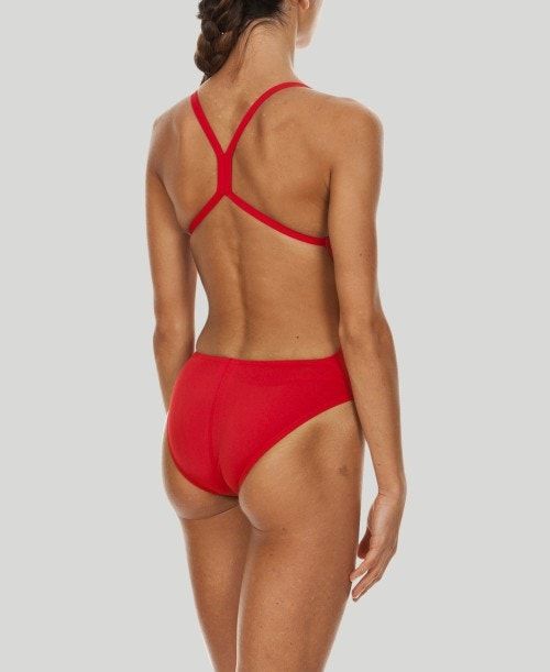 Abbigliamento Nuoto Donna Arena Mast Light Tech Back - Maxlife Rosse Metal Argento | 97230YKOT