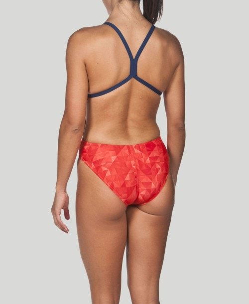 Abbigliamento Nuoto Donna Arena Origami Light Tech Back - Maxlife Rosse Blu Marino | 29538THRJ