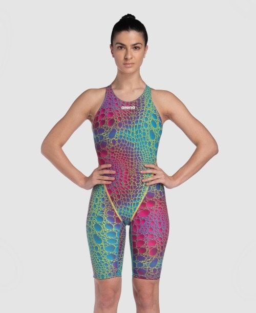 Abbigliamento Nuoto Donna Arena Powerskin St Next Caimano Limited Edition Open Back Colorate | 37960JPKS