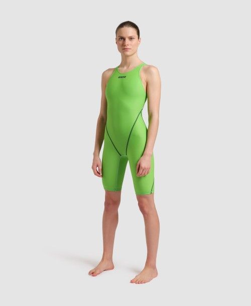 Abbigliamento Nuoto Donna Arena Powerskin St Next Emerald Green Limited Edition Open Back Verde Acqua Verdi | 27638LDGP