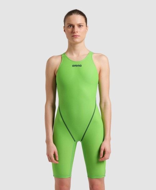 Abbigliamento Nuoto Donna Arena Powerskin St Next Emerald Green Limited Edition Open Back Verde Acqua Verdi | 27638LDGP