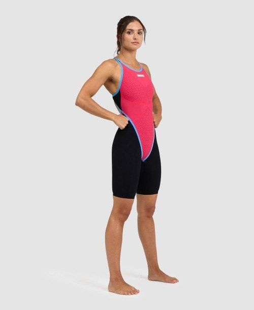 Abbigliamento Nuoto Donna Arena Powerskin Carbon Glide Berries Limited Edition Berries Open Back Grigie Scuro | 20871NAMZ