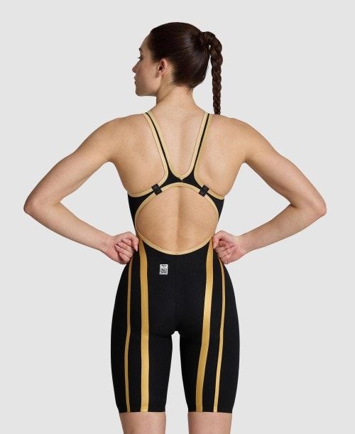 Abbigliamento Nuoto Donna Arena Powerskin Carbon Core Fx 50th Anniversary Limited Edition Open Back Grigie Scuro | 18064KQAG