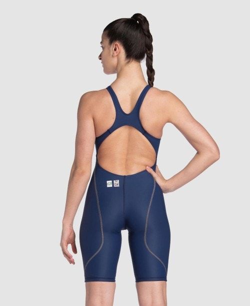 Abbigliamento Nuoto Donna Arena Powerskin St Next Eco Open Back Blu Marino | 06974ULYS