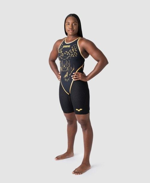 Abbigliamento Nuoto Donna Arena Powerskin Carbon Glide Limited Edition Simone Manuel Closed Back Grigie Scuro | 06789BDKP