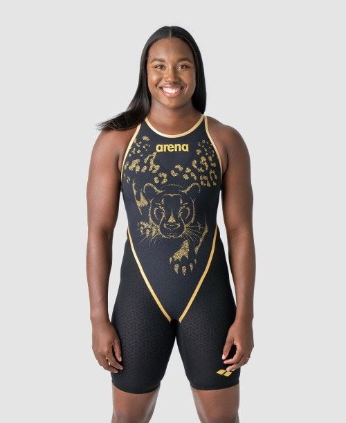 Abbigliamento Nuoto Donna Arena Powerskin Carbon Glide Limited Edition Simone Manuel Closed Back Grigie Scuro | 06789BDKP